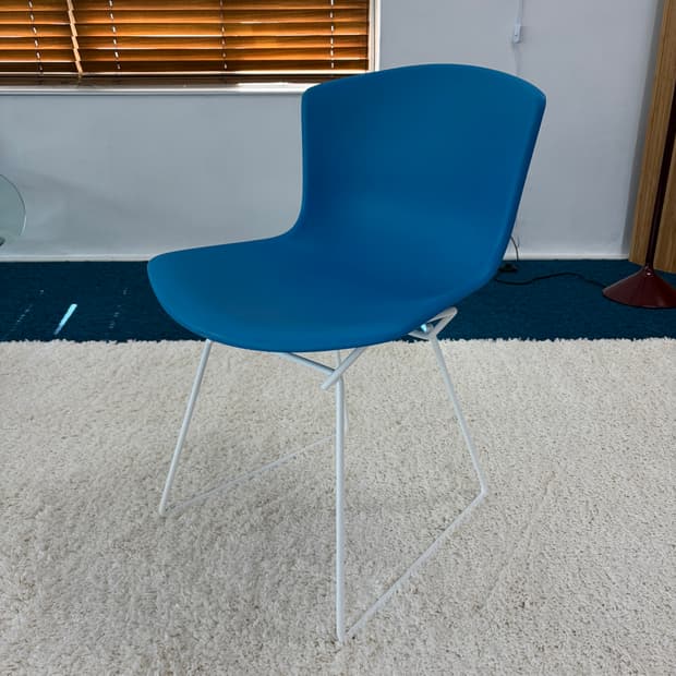 Knoll 베르토이아 블루 쉘사이드체어