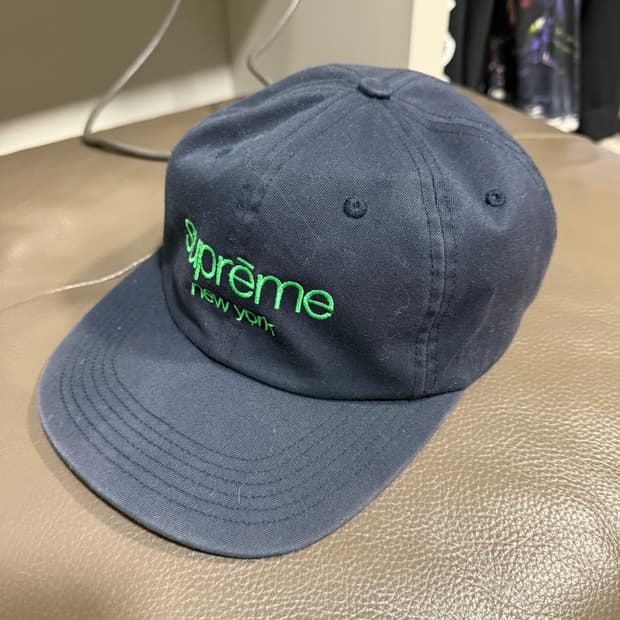 슈프림 6패널캡 네이비