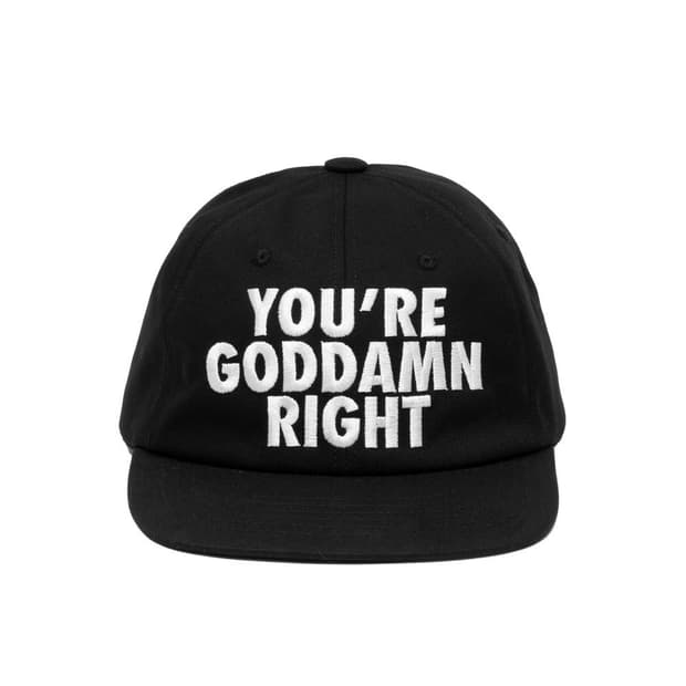 엑스트라 오디너리 GODDAMN 캠프 캡 모자 블랙