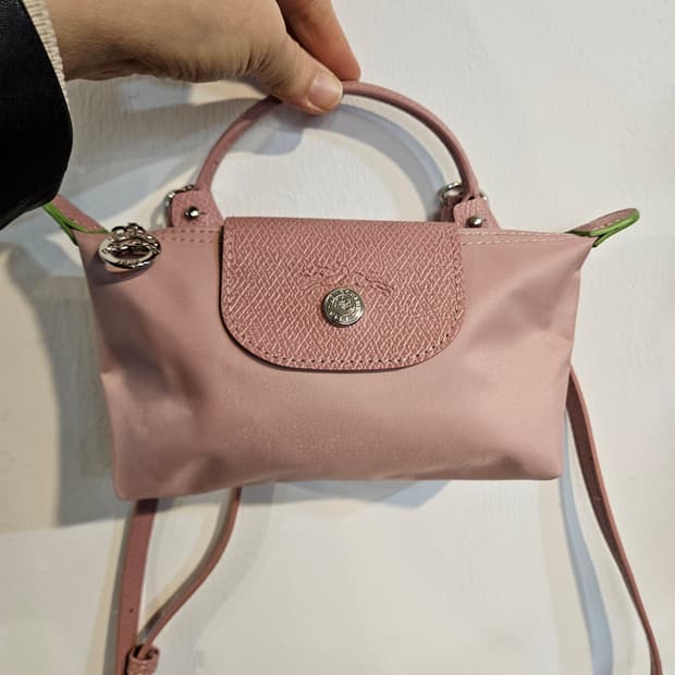 상태최상)롱샴 르플리아쥬 핑크 미니 크로스백