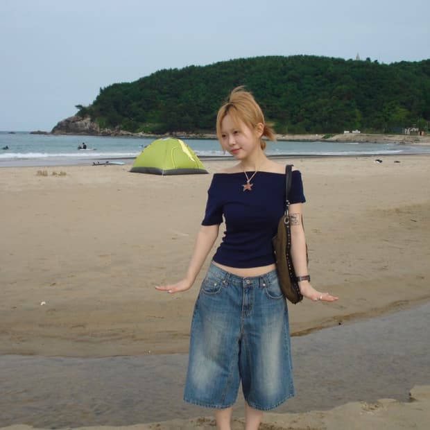 아워캐비넷 quater denim pants