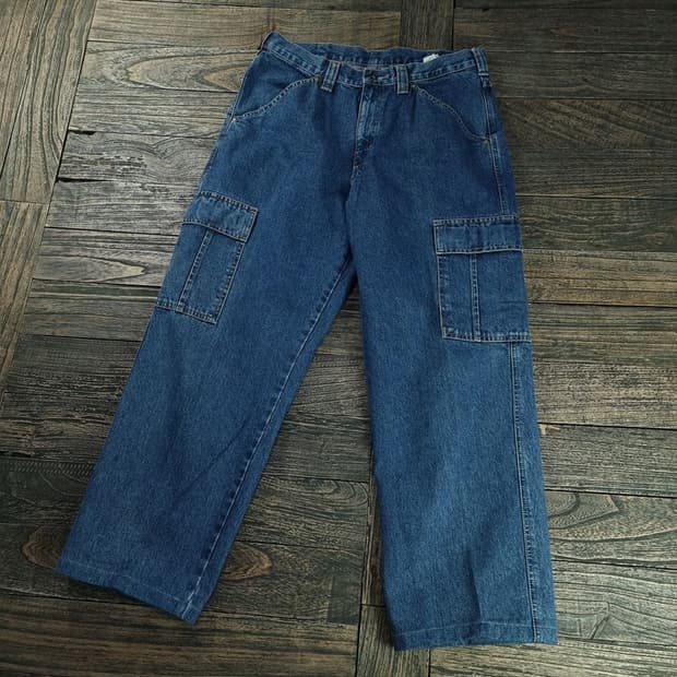 [리] 덩가리스 루즈핏 카고 데님 팬츠 M18580