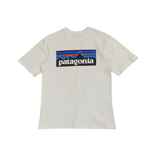 Patagonia 백로고 프린팅 디테일 반팔 티셔츠