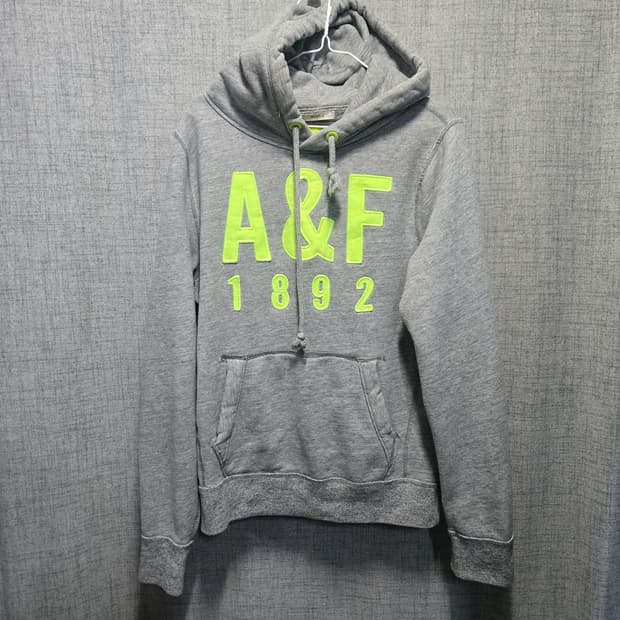 아베크롬비 기모 그레이 후드티 A&F 