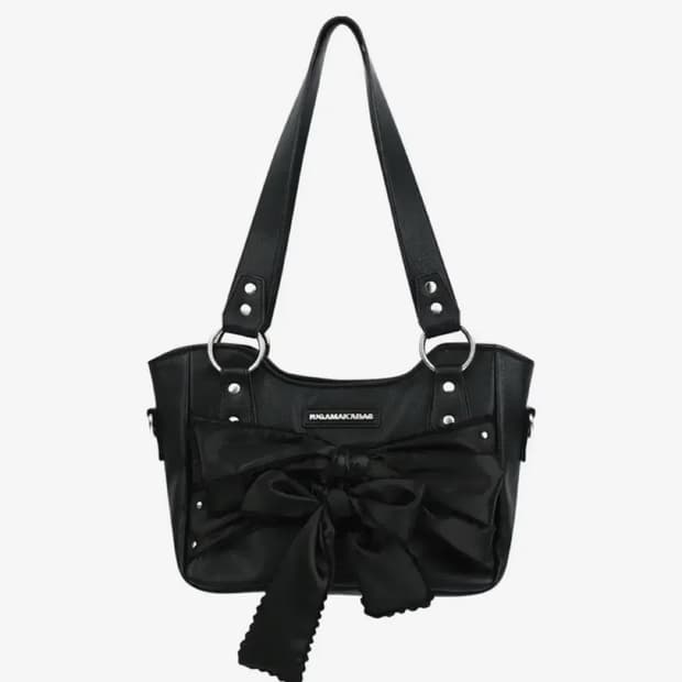 이우가마카라스 리본 레더 숄더백