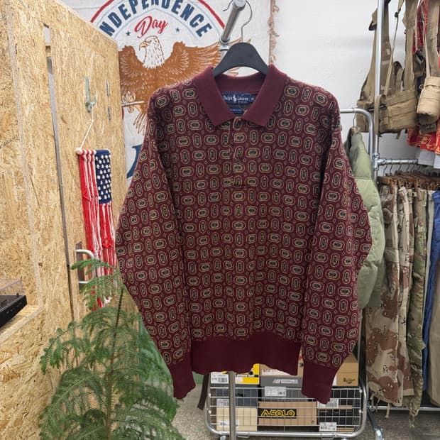 80s 폴로 카라 니트