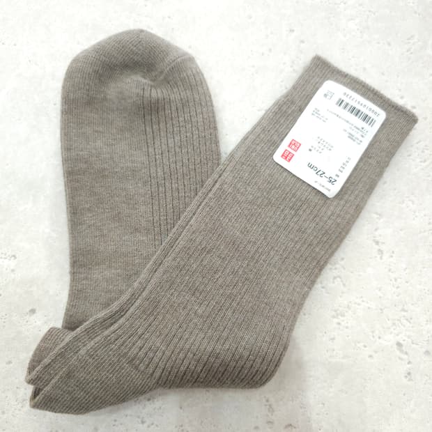 JPN 유니클로 베이지 골지 양말