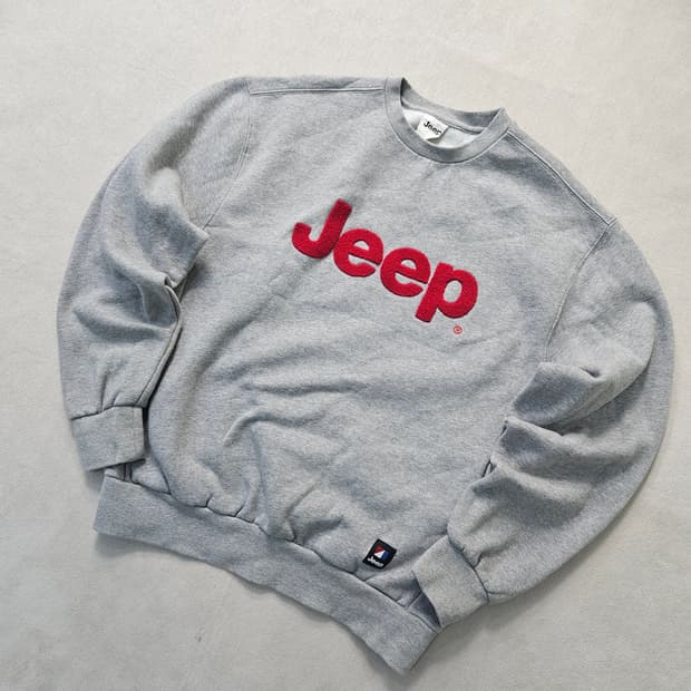 L 지프 로고 프린팅 맨투맨 0326Y