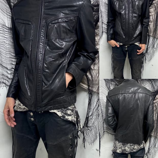 [ZIOZIA]SheepSkin Black Chic Jacket