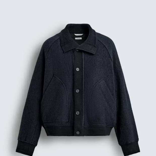 [구매] 자라 콤비 리브 칼라 점퍼