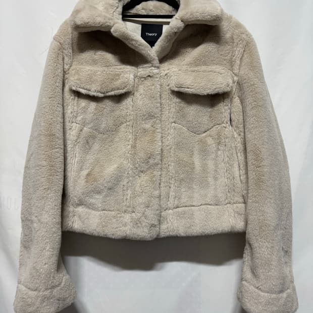 P 띠어리 페이크 퍼 트러커 자켓