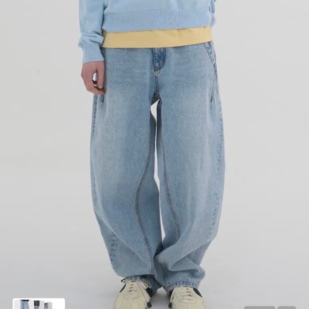 노운 balanced denim pants (light blue)
