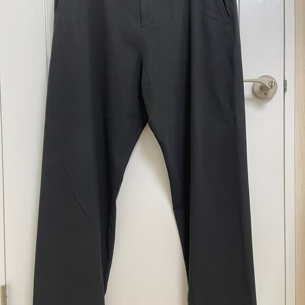 우영미 블랙 코튼 팬츠 50사이즈