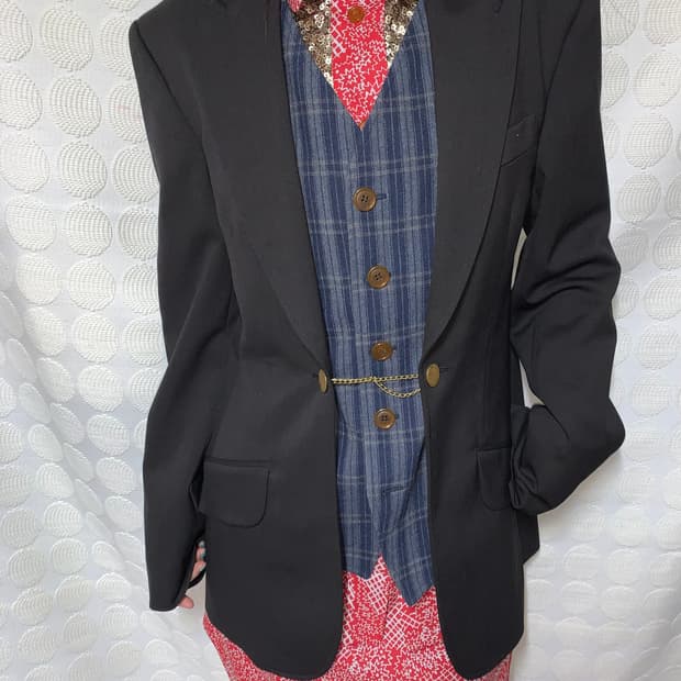 남녀공용!vivienne westwood man 울 레이어드 자켓