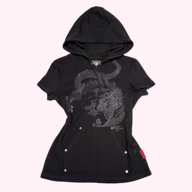 오즈온 Ozz on 핀터깔 공겜여주깔 용  징 디테일 후드 반팔