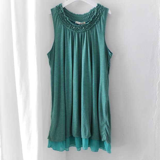 frill shirring one-piece