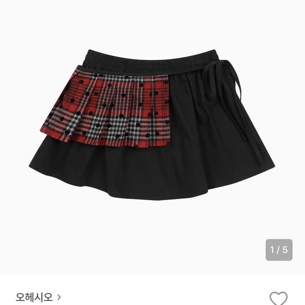 오헤시오 CHECK TWOWAY MINI SKIRT 체크스커트