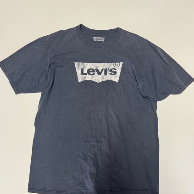 리바이스 빈티지 박스 로고 반팔 티셔츠 XL 네이비