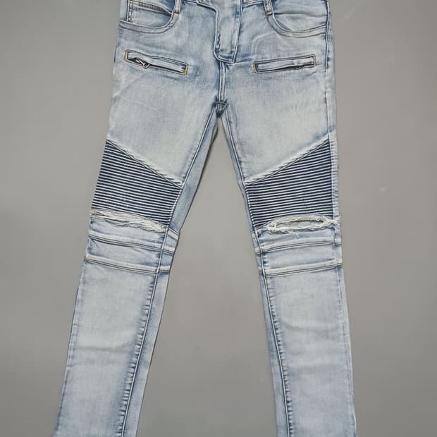 [31] 발망 워싱 무릅디스 바이커진 청바지