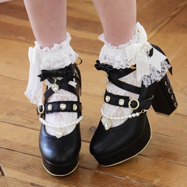 리즈리사 진주 크로스 스트랩 펌프 판매