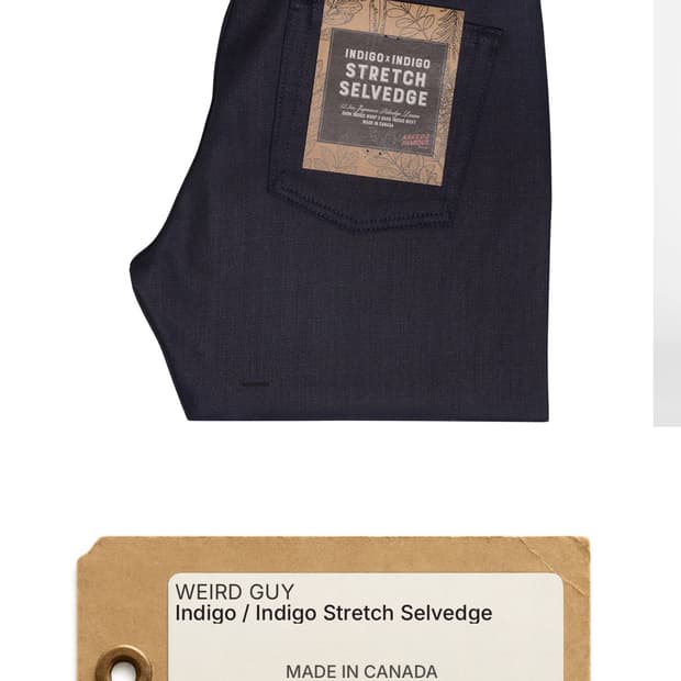 네이키드앤페이머스 인디고 셀비지 진 30