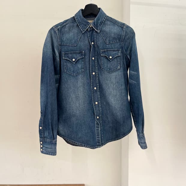 랄프로렌 블루 데님 웨스턴 셔츠