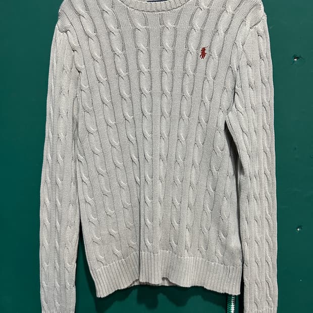 폴로 꽈베기니트 그레이 M