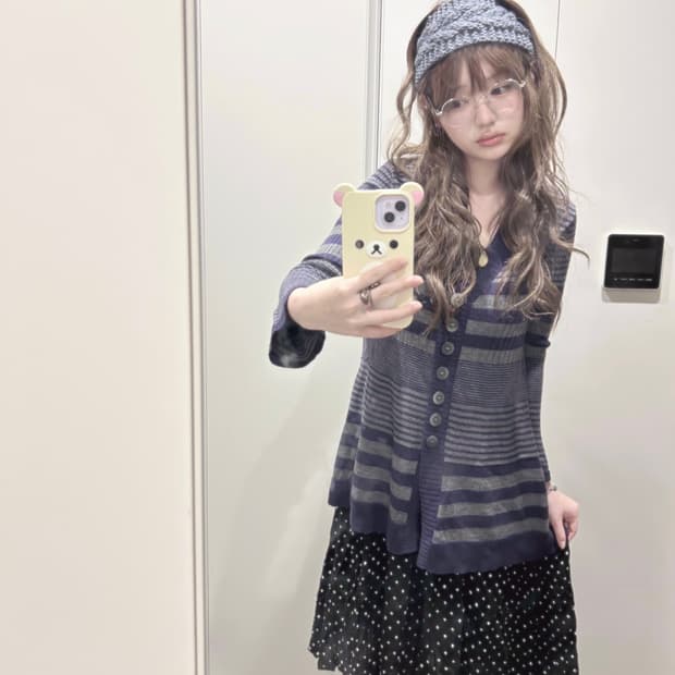 빈티지 윔지코어 포도 너드 코디 세트 모리걸 니혼진 히피 하구미