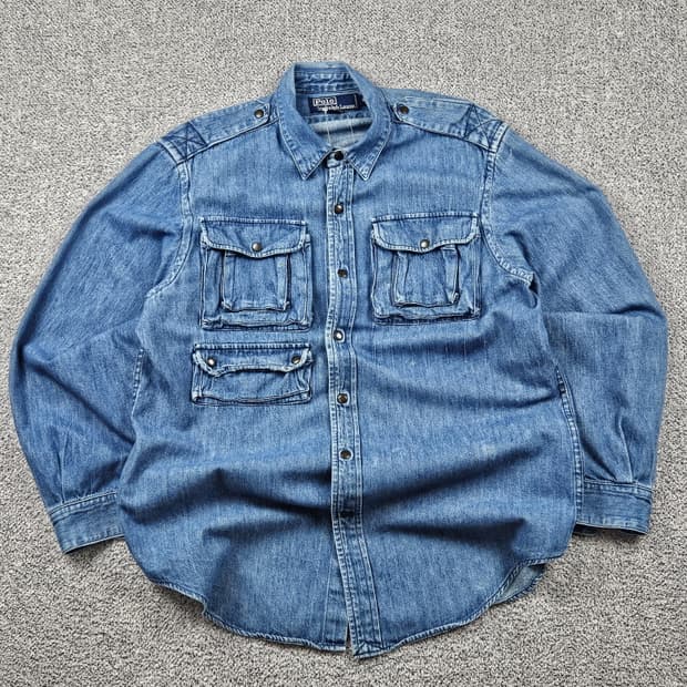 80's 폴로랄프로렌 데님셔츠 ( XL ) / 9563