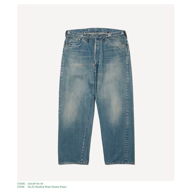 [34] A.PRESSE 25AW No.22 Washed Wide 데님