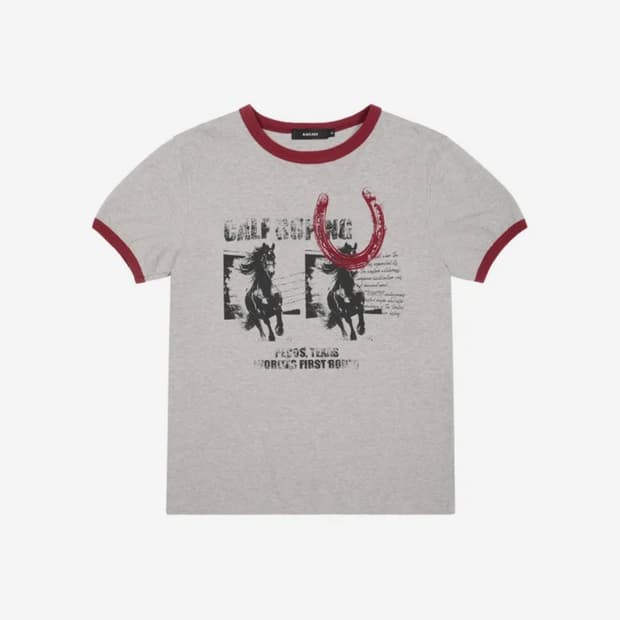 새상품 아캄 Horseshoe Ringer Top (Gray)