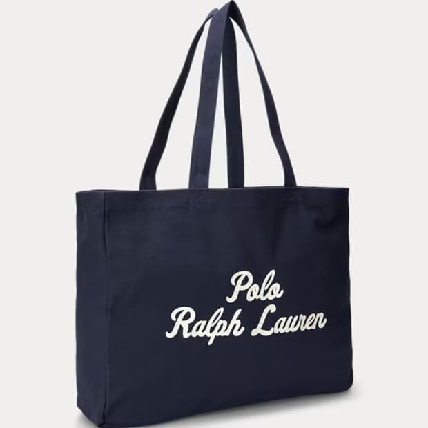 폴로 랄프로렌 아플리케 로고 자수 캔버스 토트백 미개봉 새상품