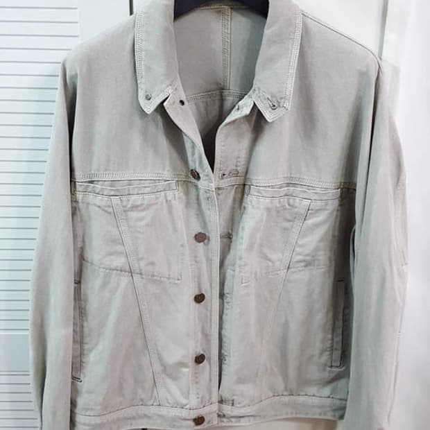 알레그리 오버핏 데님 트러커 청자켓 그레이 50