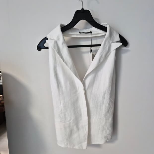 [새상품/택포함] 자라(ZARA) 린넨 홀터넥 베스트/조끼 (XS)