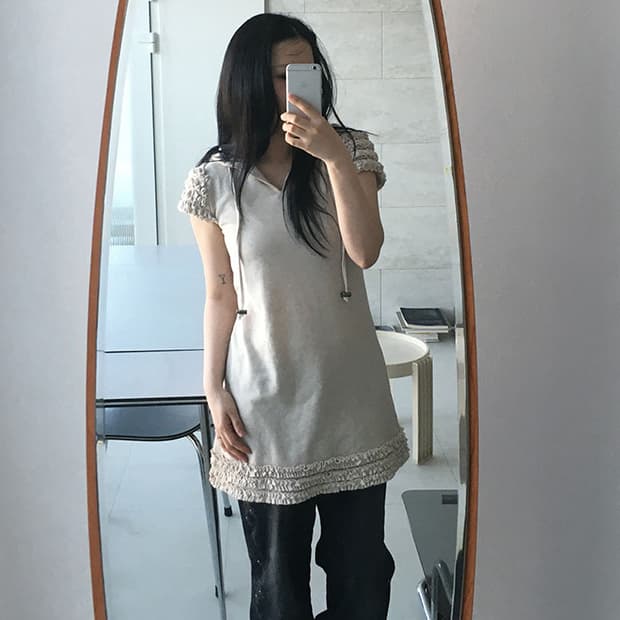 ruffle sleeve hoodie dress