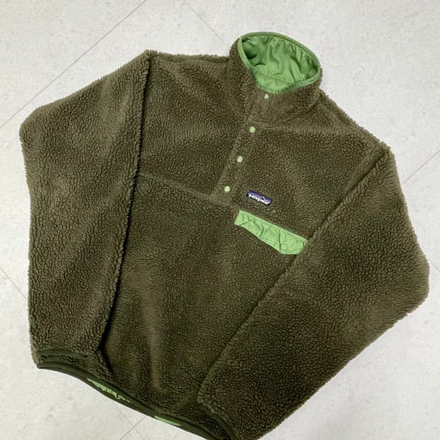 [S] 파타고니아 빈티지 글리세이드 리버시블 신칠라 카키/그린