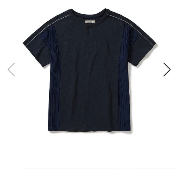 카락터 crease 하프 티셔츠 navy 01