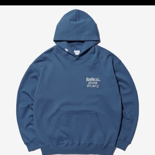 노매뉴얼 로고 후드티
