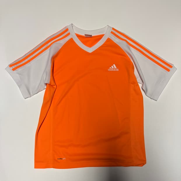 여성 아디다스 귀여운 오렌지 기능성 반팔 티셔츠