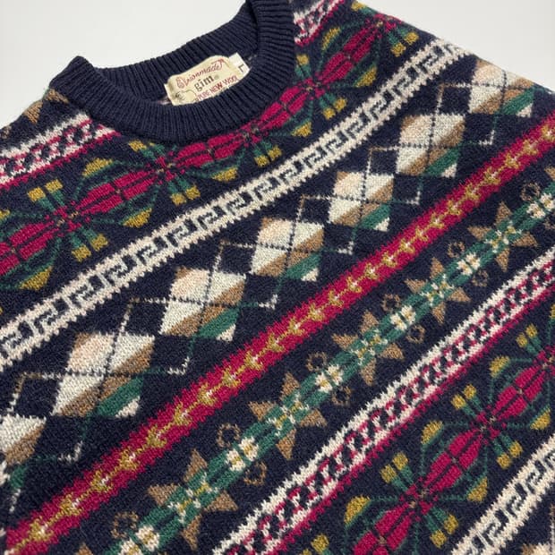 GIM 빈티지 페어아일 니트 스웨터 L