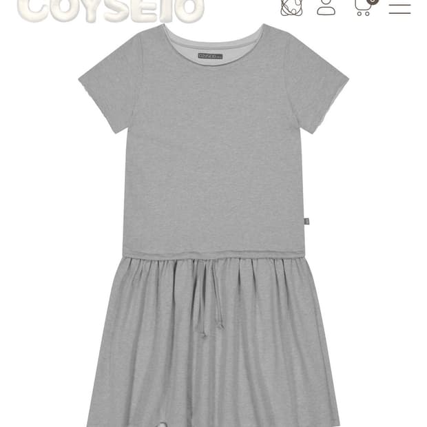 (교환)코이세이오 038 셔링 오버 원피스 멜란지그레이 M사이즈