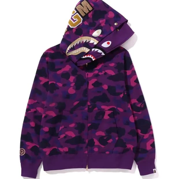 베이프 더블샤크후드 퍼플 xl 새상품