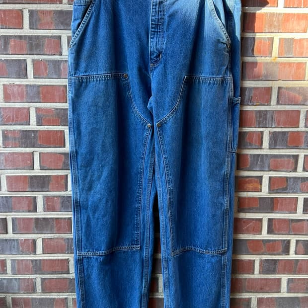 10's [36x30] 칼하트 더블니 데님 워크팬츠 미제 원단
