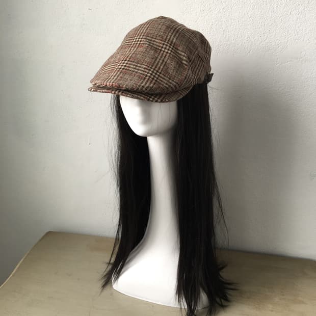 check pattern hunting cap