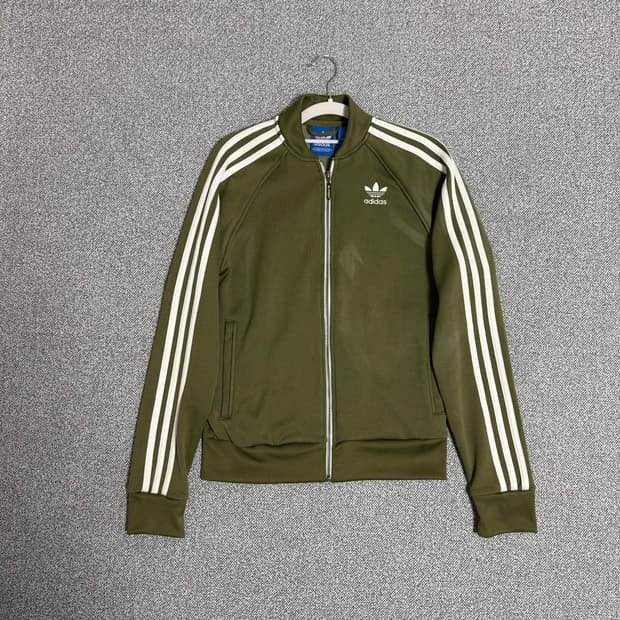 아디다스 SST 슈퍼스타 져지 카키 90 트랙탑