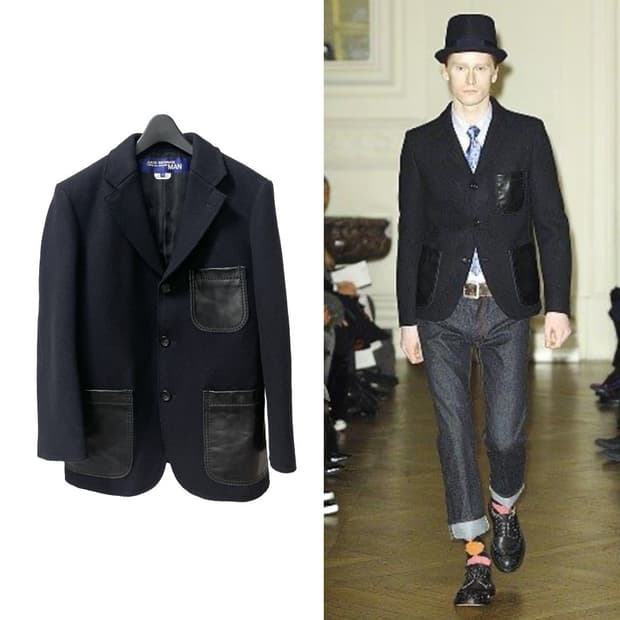 JUNYA WATANABE 2008FW wool & leather JK
