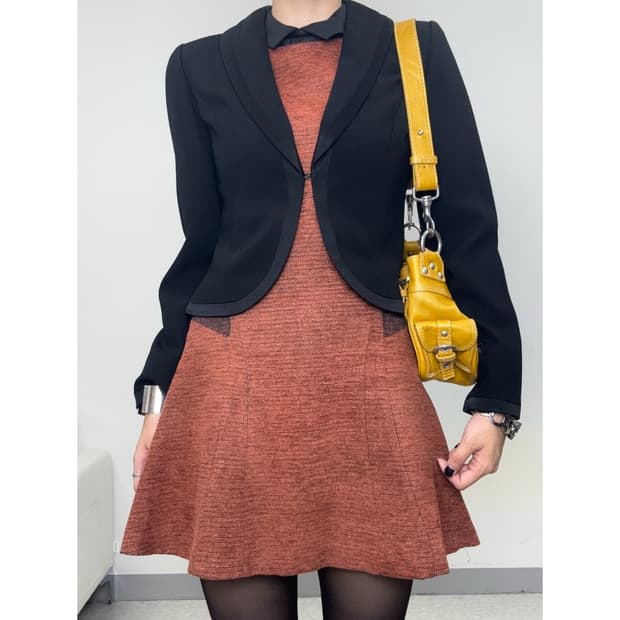 빈티지 블랙 블레이저 자켓