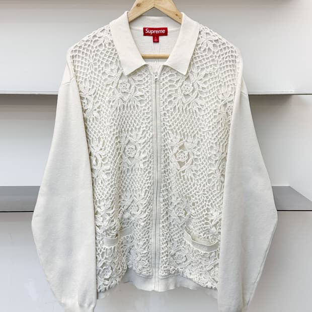 슈프림 25s/s 크로쉐 집업 가디건