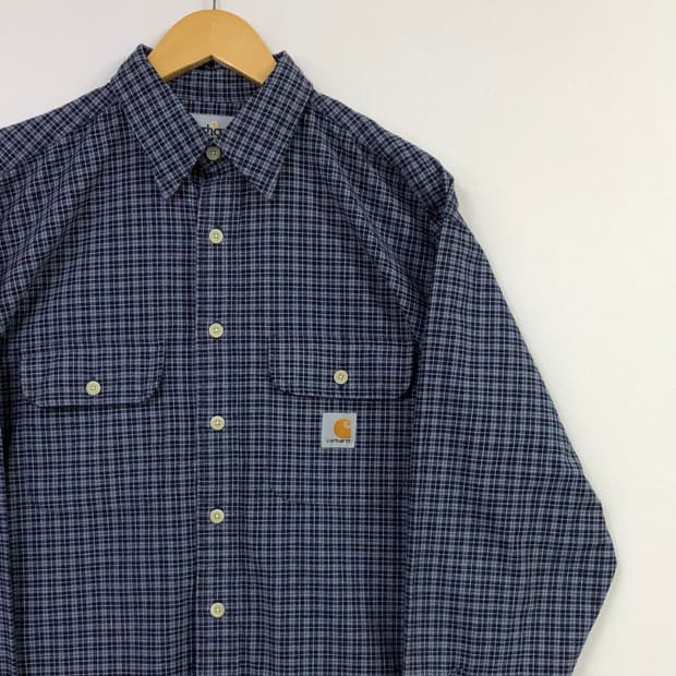 L 칼하트 체크 워크 셔츠