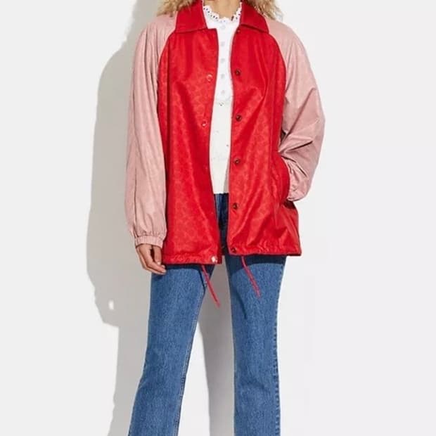 코치 시그니처 오바사이즈 자켓